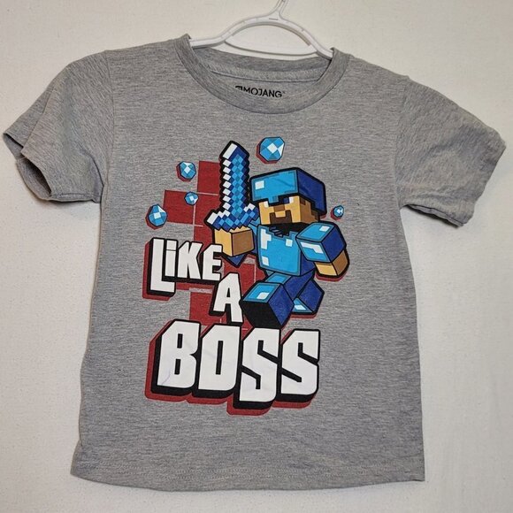 256. Minecraft Short Sleeve T-Shirt Sz XS (4-5) - Picture 1 of 4